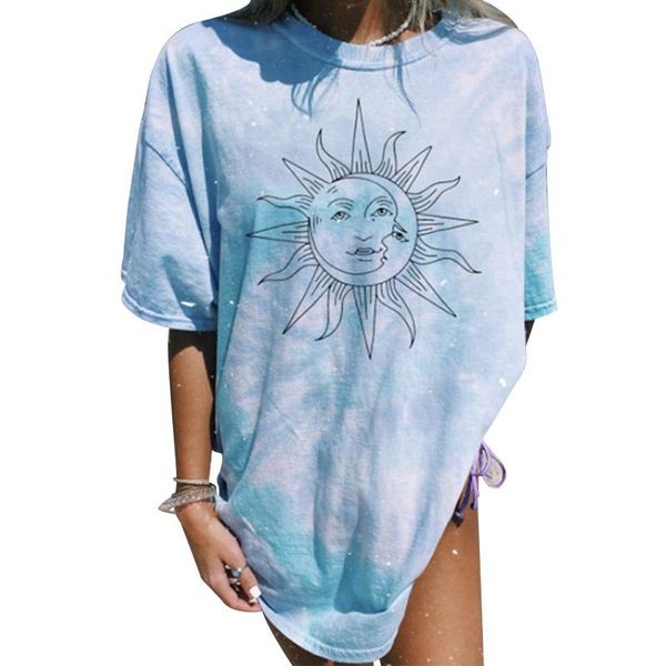sun moon printing harajuku graphic t shirts summer short sleeve t-shirt gothic blue women tie dye pattern tee-shirts women's, White
sun moon printing harajuku graphic t shirts summer short sleeve t-shirt gothic blue women tie dye pattern tee-shirts women's, White