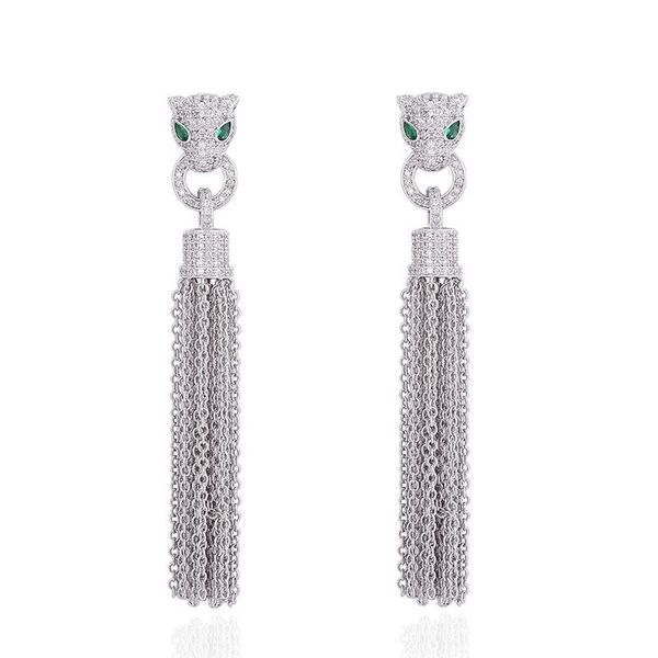 dangle & chandelier european and american big luxury zircon leopard earrings women's long tassel exaggerated ear jewelry women who, Silver
dangle & chandelier european and american big luxury zircon leopard earrings women's long tassel exaggerated ear jewelry women who, Silver