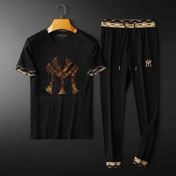 tracksuits sport suit fashion classic summer mercerized cotton youth short sleeve my letter embroidery iuiug slim korean set, Gray
tracksuits sport suit fashion classic summer mercerized cotton youth short sleeve my letter embroidery iuiug slim korean set, Gray