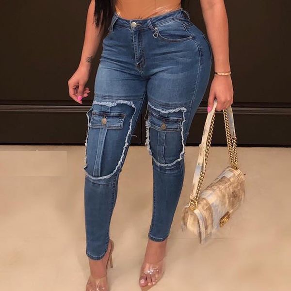 jean women high waist elastic denim pencil casual straight pants boyfriend jeans joggers trouser, Blue
jean women high waist elastic denim pencil casual straight pants boyfriend jeans joggers trouser, Blue