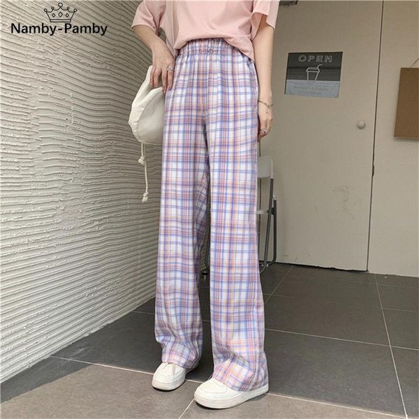 women's pants & capris harajuku korean style purple plaid women summer high waist checked wide leg pink trousers for female oversized, Black;white
women's pants & capris harajuku korean style purple plaid women summer high waist checked wide leg pink trousers for female oversized, Black;white