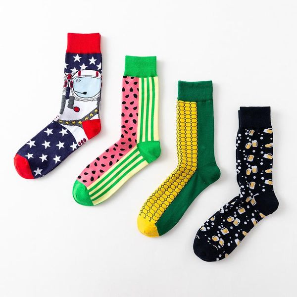 men's socks men mid-to-high tube personality cotton fashion colorful couple breathable sweat-absorbent sock gifts for, Black
men's socks men mid-to-high tube personality cotton fashion colorful couple breathable sweat-absorbent sock gifts for, Black