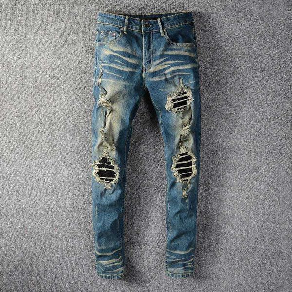 2021 mens designer jeans distressed ripped slim fit motorcycle biker denim for men s fashion mans black pants 20ss pour hommes, Blue
2021 mens designer jeans distressed ripped slim fit motorcycle biker denim for men s fashion mans black pants 20ss pour hommes, Blue