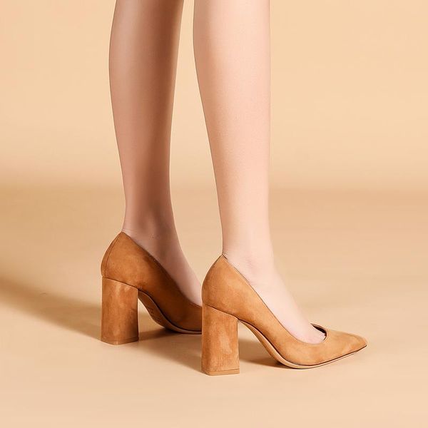 dress shoes classical office lady solid suede 6/8cm chunky heels pumps female caramel green blue slip on pointed toe simple outfit, Black
dress shoes classical office lady solid suede 6/8cm chunky heels pumps female caramel green blue slip on pointed toe simple outfit, Black
