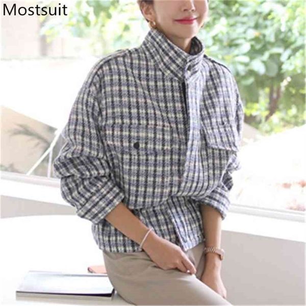 korean vintage tweed women jacket winter long sleeve turn-down collar zip-up casual fashion ladies short coats mujer 210513, Black;brown
korean vintage tweed women jacket winter long sleeve turn-down collar zip-up casual fashion ladies short coats mujer 210513, Black;brown