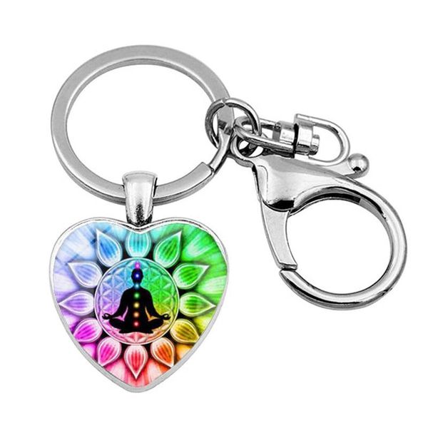 keychains wg 1pc seven chakra yoga om symbol keychain heart cabochon key chain pendant metal keyring for women car bags accessories, Silver
keychains wg 1pc seven chakra yoga om symbol keychain heart cabochon key chain pendant metal keyring for women car bags accessories, Silver