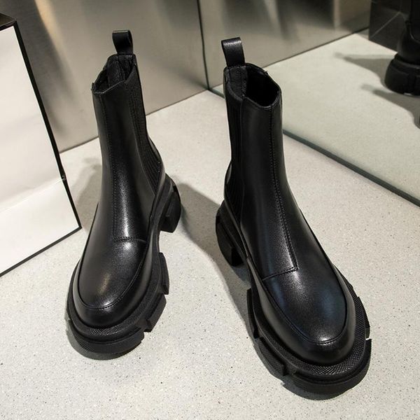 boots 2021 ankle for women thick bottom round toe genuine leather black white all-match botas feminina platform shoes
boots 2021 ankle for women thick bottom round toe genuine leather black white all-match botas feminina platform shoes