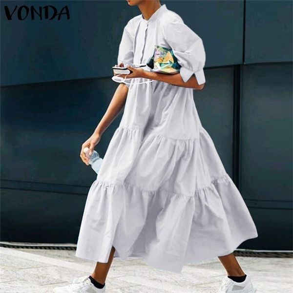 womens summer sundresses elegant dress beach vintage swing party long dress 2021 vonda bohemian vestidos plus size casual robe, Black;gray
womens summer sundresses elegant dress beach vintage swing party long dress 2021 vonda bohemian vestidos plus size casual robe, Black;gray