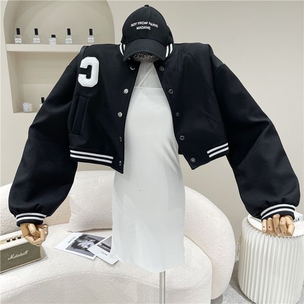 jackets springtime female niche design fashion sport versatile loose baseball jacket, Black;brown
jackets springtime female niche design fashion sport versatile loose baseball jacket, Black;brown