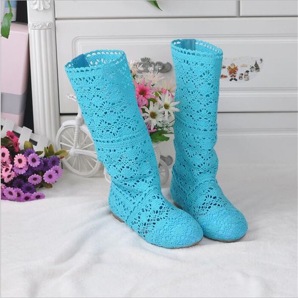 2021 spring and autumn knitted hollow boots flat bottom mesh high / low tube breathable fashion lace, Black
2021 spring and autumn knitted hollow boots flat bottom mesh high / low tube breathable fashion lace, Black