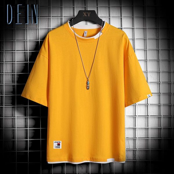 men's t-shirts summer men yellow t-shirt o-neck short-sleeved fashion tshirts mens solid color male casual hip hop breathable streetwe, White;black
men's t-shirts summer men yellow t-shirt o-neck short-sleeved fashion tshirts mens solid color male casual hip hop breathable streetwe, White;black
