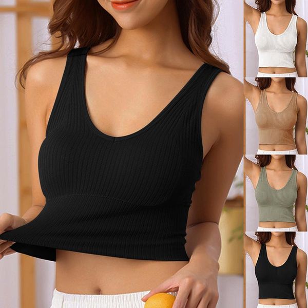 women push up seamless sports bra workout v-collar sport crop fitness run active wear yoga gym brassiere women's sportswear clothing, White;black
women push up seamless sports bra workout v-collar sport crop fitness run active wear yoga gym brassiere women's sportswear clothing, White;black