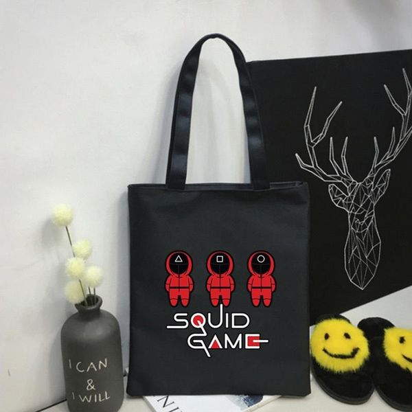 storage bags squid game shopping bag canvas harajuku cartoon reusable women's shoulder
storage bags squid game shopping bag canvas harajuku cartoon reusable women's shoulder