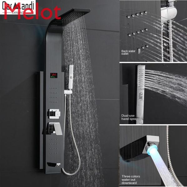 constant temperature shower set household nozzle large water outlet intelligent stainless steel head bathroom sets
constant temperature shower set household nozzle large water outlet intelligent stainless steel head bathroom sets