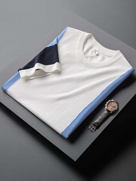 men's t-shirts men 2022 casual thin o-neck pullover summer slim fit short sleeve knitted male korean fashion contrast color tees b211, White;black
men's t-shirts men 2022 casual thin o-neck pullover summer slim fit short sleeve knitted male korean fashion contrast color tees b211, White;black