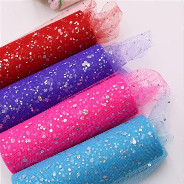 party decoration glitter sequin tulle roll 10 yards 15cm organza laser crafts tutu fabric wedding birthday supplies
party decoration glitter sequin tulle roll 10 yards 15cm organza laser crafts tutu fabric wedding birthday supplies