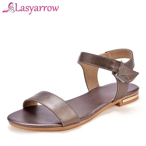 lasyarrow 2021 fashion leather sandals women summer ladies dress shoes woman casual beach flat black white rm1005
lasyarrow 2021 fashion leather sandals women summer ladies dress shoes woman casual beach flat black white rm1005