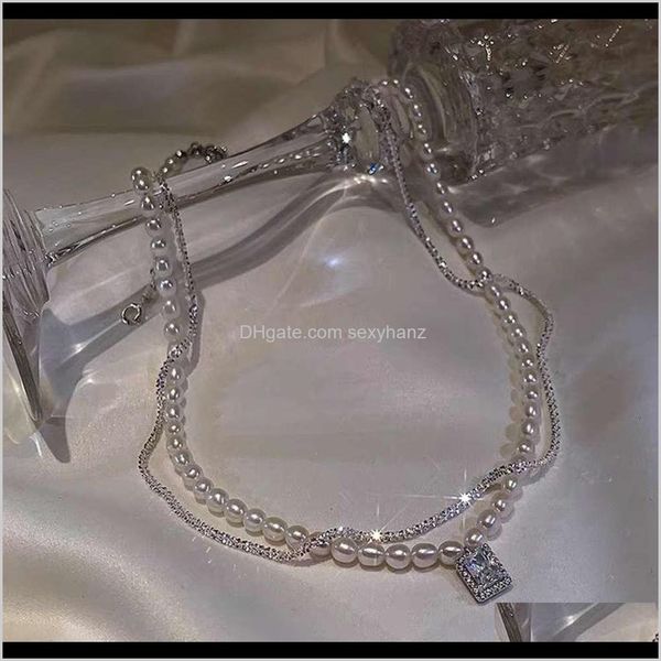 pendant necklaces & pendants jewelry drop delivery 2021 natural fresh water pearl double layer micro inlaid square zircon necklace sier fren, Silver
pendant necklaces & pendants jewelry drop delivery 2021 natural fresh water pearl double layer micro inlaid square zircon necklace sier fren, Silver