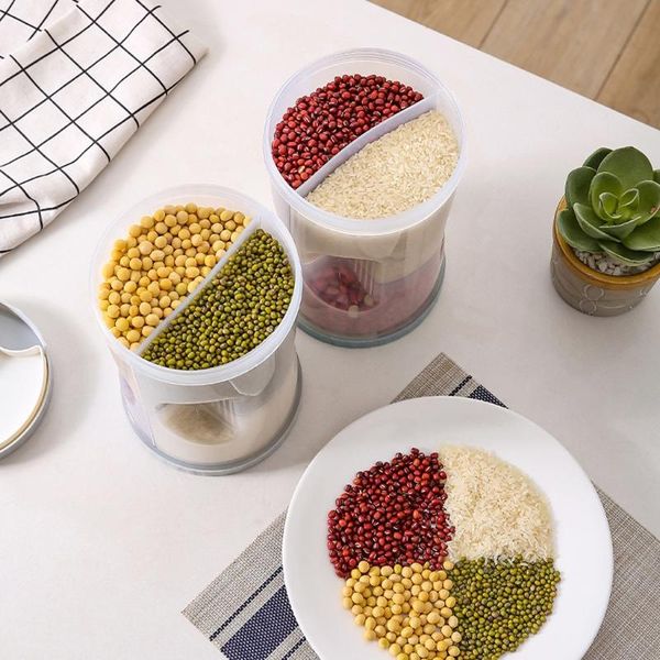 plastic cereal storage box 4 separate grid rice flour grain container seal a0kc bottles & jars
plastic cereal storage box 4 separate grid rice flour grain container seal a0kc bottles & jars