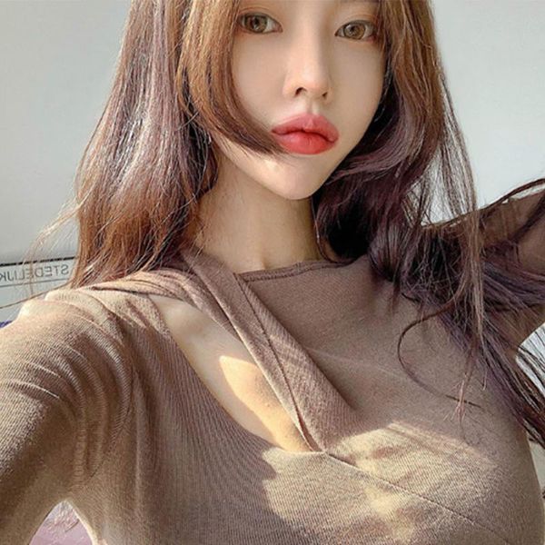 women's t-shirt kawaii 2021 spring autumn base slim skinny hollow out tshirt round neck tees korean pink 55xd, White
women's t-shirt kawaii 2021 spring autumn base slim skinny hollow out tshirt round neck tees korean pink 55xd, White