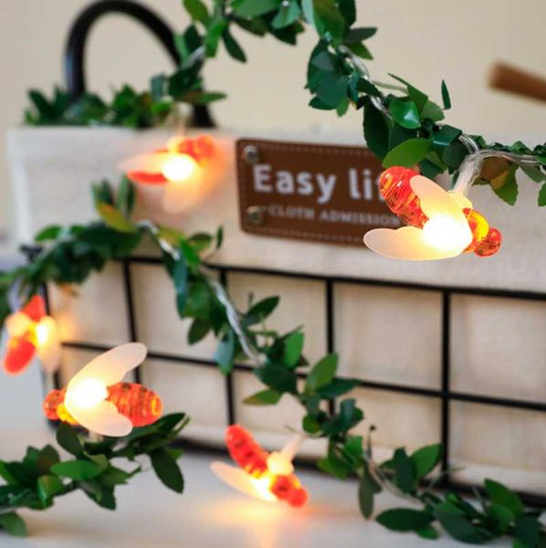 party decoration led light string green leaf rattan bubble ball small bee battery box usb indoor and outdoor scene
party decoration led light string green leaf rattan bubble ball small bee battery box usb indoor and outdoor scene