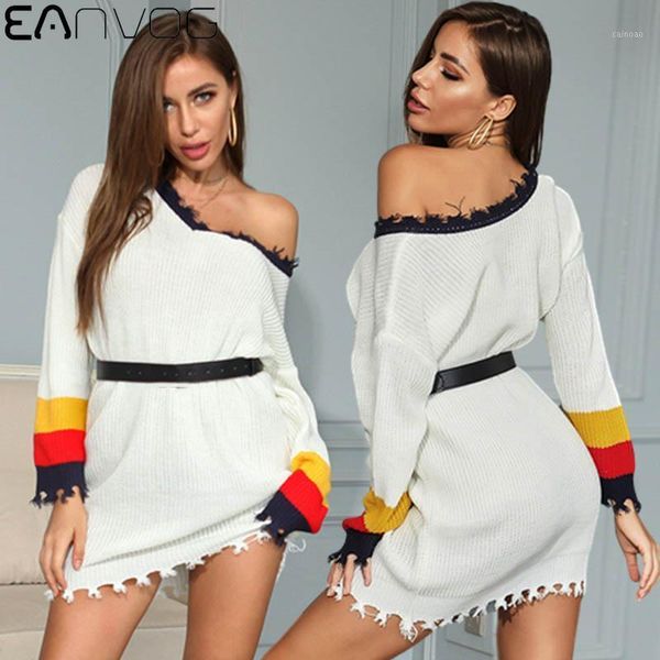contrast color broken edge casual mid-length sweater winter pullover loose women long sleeve v-neck knitted dress women's sweaters, White;black
contrast color broken edge casual mid-length sweater winter pullover loose women long sleeve v-neck knitted dress women's sweaters, White;black