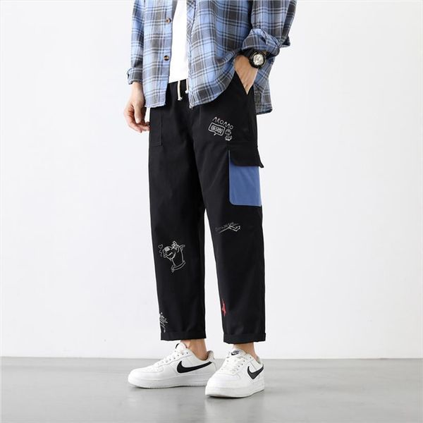 spring autumn clothing print women pant oversized streetwear cargo casual man, Black
spring autumn clothing print women pant oversized streetwear cargo casual man, Black