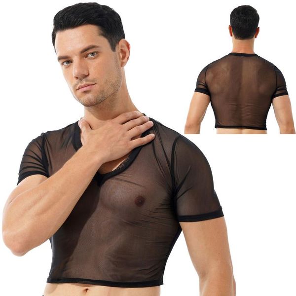 men's t-shirts fashion men plus size loose see-through mesh v neck short sleeve sport t-shirt for party nightclub stage show music fes, White;black
men's t-shirts fashion men plus size loose see-through mesh v neck short sleeve sport t-shirt for party nightclub stage show music fes, White;black