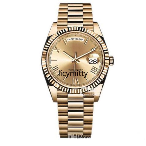 day date mens watch gold roma number sapphire glass mechanical 41mm men watches stainless wristwatches, Slivery;brown 
day date mens watch gold roma number sapphire glass mechanical 41mm men watches stainless wristwatches, Slivery;brown