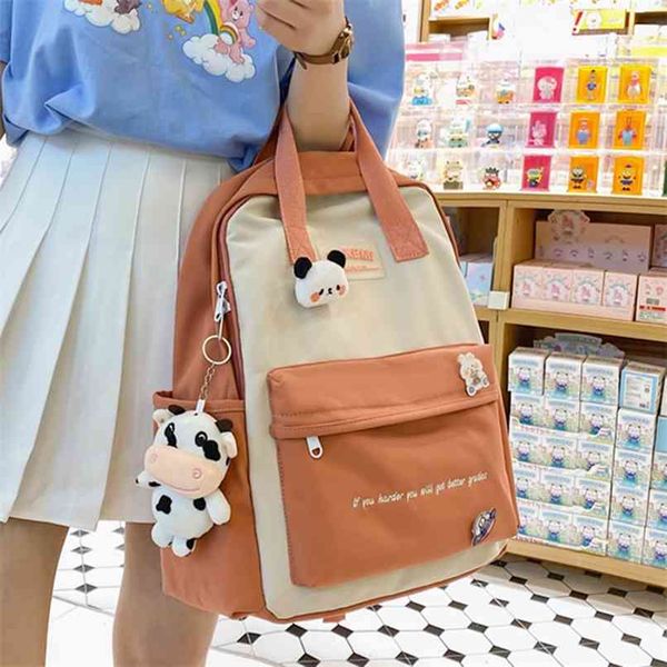 simple pattern nylon women rucksack female travel double shoulder backpack college student school bag for teenager girls mochila 210911
simple pattern nylon women rucksack female travel double shoulder backpack college student school bag for teenager girls mochila 210911
