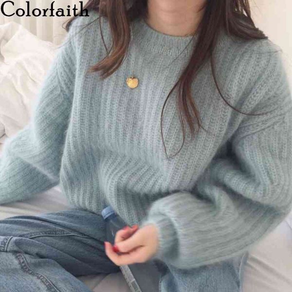 colorfaith autumn winter women's sweaters pullovers warm minimalist korean oversize fashionable solid lady jumpers sw1121 210413, White;black
colorfaith autumn winter women's sweaters pullovers warm minimalist korean oversize fashionable solid lady jumpers sw1121 210413, White;black