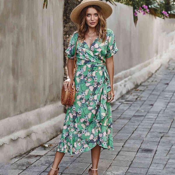 floral print ruffles bohemia dresses women v neck short sleeve summer dress casual lace up irregular midi beach dress femme 210507, Black;gray
floral print ruffles bohemia dresses women v neck short sleeve summer dress casual lace up irregular midi beach dress femme 210507, Black;gray