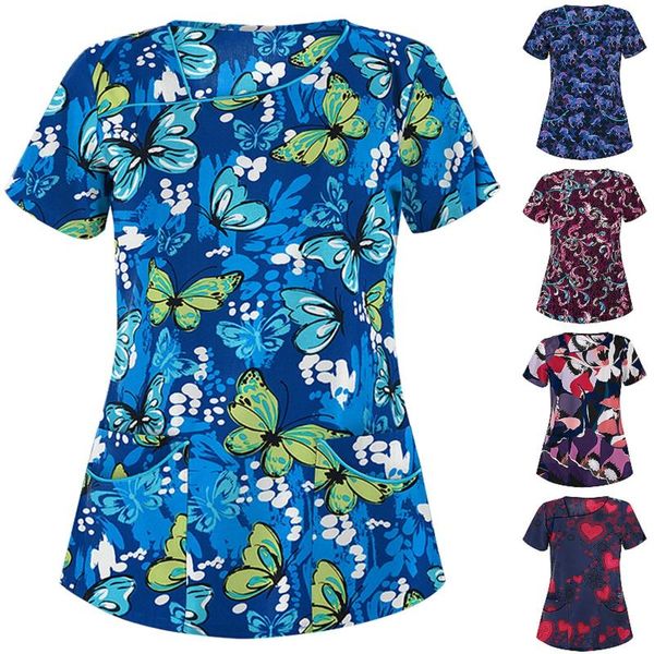 women's t-shirt grooming institutions beauty salon scrubs uniforms v-neck work clothes pet print t-shirts #t1q, White
women's t-shirt grooming institutions beauty salon scrubs uniforms v-neck work clothes pet print t-shirts #t1q, White