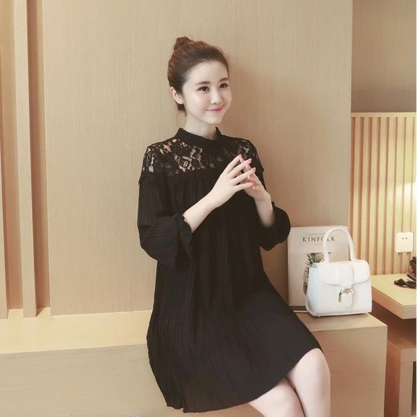 maternity dresses style korean-style spring stand collar hollow out lace large size long sleeve chiffon dress, White
maternity dresses style korean-style spring stand collar hollow out lace large size long sleeve chiffon dress, White