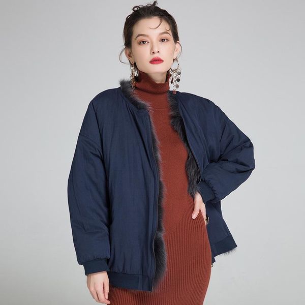 women's fur & faux natural coat women double sided warm thicked parka real coats female outwear 2021 winter jacket lx2344, Black
women's fur & faux natural coat women double sided warm thicked parka real coats female outwear 2021 winter jacket lx2344, Black