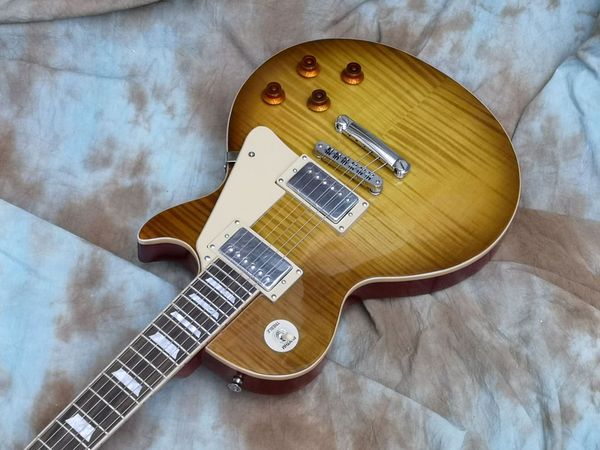 jimmy page peter green tobacco sunburst flame maple electric guitar grover tuners, chrome hardware, mahogany body
jimmy page peter green tobacco sunburst flame maple electric guitar grover tuners, chrome hardware, mahogany body