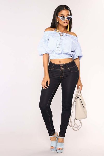 women skinny jeans push up mid waist pant ladies casual slim long female trousers, Blue
women skinny jeans push up mid waist pant ladies casual slim long female trousers, Blue