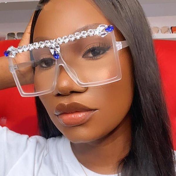 sunglasses square women hand-set diamond oversize gradient sun glasses fashion trend clear eyewear frame uv400 retro driving, White;black
sunglasses square women hand-set diamond oversize gradient sun glasses fashion trend clear eyewear frame uv400 retro driving, White;black