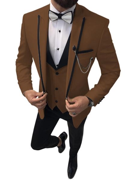 men's suits & blazers suit 3 pieces single button black lapel skinny blazer business formal dinner wedding groom clothes, White;black
men's suits & blazers suit 3 pieces single button black lapel skinny blazer business formal dinner wedding groom clothes, White;black