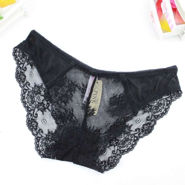 magicpink lace underwear women's hollow out breathable shorts, Black;pink