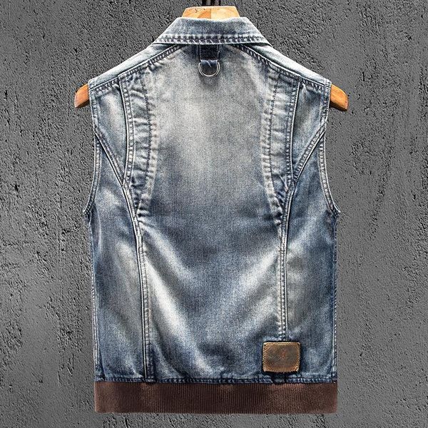 men's vests brand vest men autumn slim fit casual biker denim sleeveless jacket personality streetwear washed zipper cowboy waistcoat, Black;white
men's vests brand vest men autumn slim fit casual biker denim sleeveless jacket personality streetwear washed zipper cowboy waistcoat, Black;white