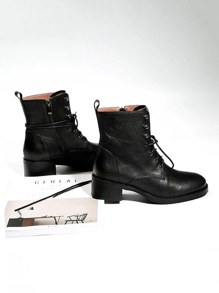 boots guidibasic 2021 winter round toe thick heel genuine leather platform shoes mid-heel ankle for women, Black
boots guidibasic 2021 winter round toe thick heel genuine leather platform shoes mid-heel ankle for women, Black