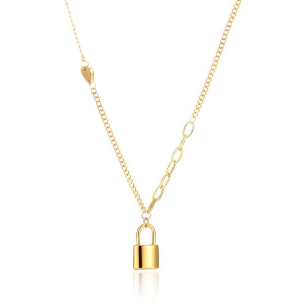 chokers classic gold plated lock pendant necklace for women's gift stainles steel short chains choker on neck jewelry 2021, Golden;silver
chokers classic gold plated lock pendant necklace for women's gift stainles steel short chains choker on neck jewelry 2021, Golden;silver
