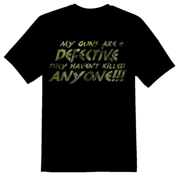 my guns are defective they havent killed black or white tee, White;black
my guns are defective they havent killed black or white tee, White;black
