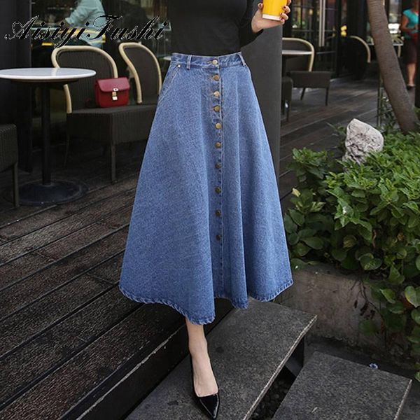 skirts long denim skirt for women high waist a line pleated spring vintage single-breasted harajuku, Black
skirts long denim skirt for women high waist a line pleated spring vintage single-breasted harajuku, Black