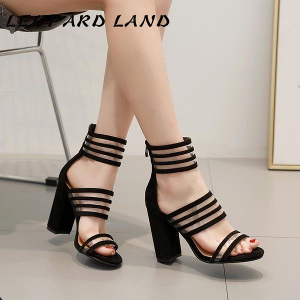 summer fashion suede film thick heel women's shoes hollow high fish mouth roman sandals, Black
summer fashion suede film thick heel women's shoes hollow high fish mouth roman sandals, Black