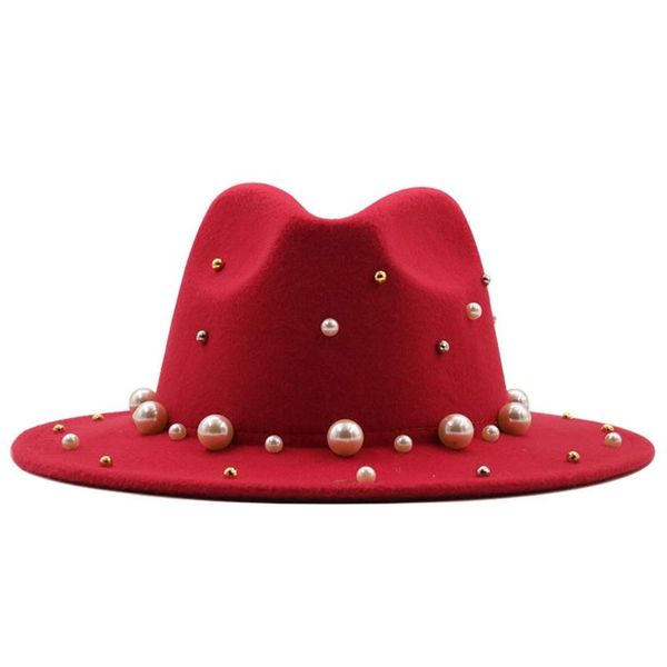 wide brim hats fashion pearl jazz hat wool felt props casual at cosplay accessories for men women, Blue;gray
wide brim hats fashion pearl jazz hat wool felt props casual at cosplay accessories for men women, Blue;gray