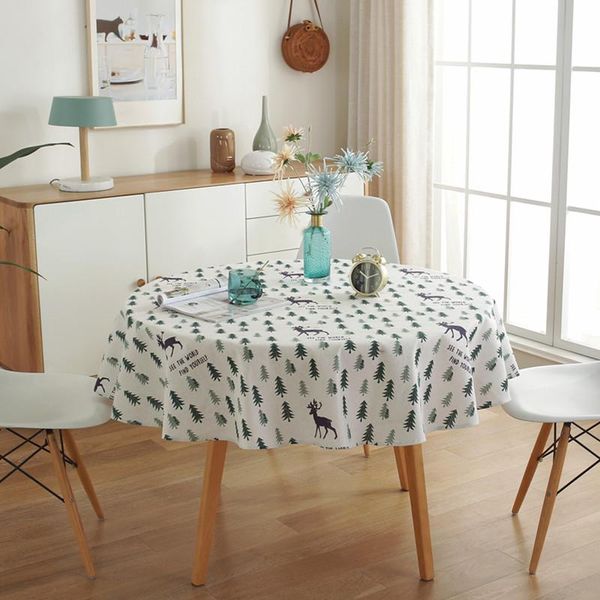 table cloth decorative christmas round tablecloth cotton linen deer printed dining cover home party event decor
table cloth decorative christmas round tablecloth cotton linen deer printed dining cover home party event decor