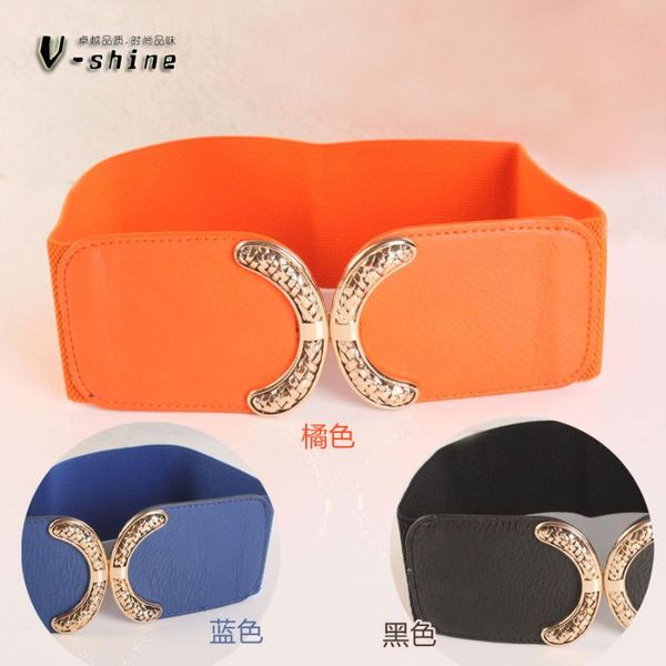 belts goods in stock.,the korean version fashion ladies elastic wide waist joker belt with flash golden metal agio, Black;brown
belts goods in stock.,the korean version fashion ladies elastic wide waist joker belt with flash golden metal agio, Black;brown