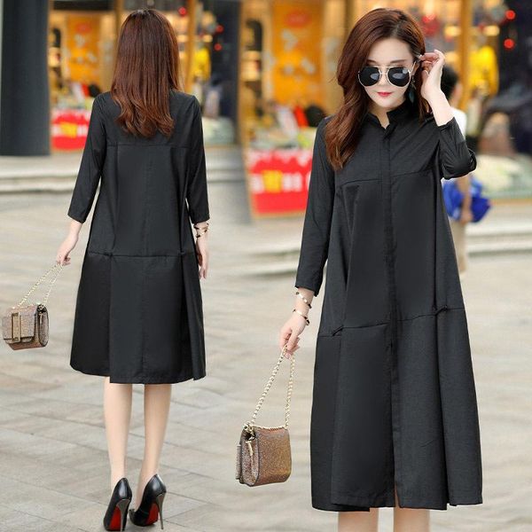 women's trench coats spring and autumn knee-length cape cardigan coat the 2021 loose large medium length, Tan;black
women's trench coats spring and autumn knee-length cape cardigan coat the 2021 loose large medium length, Tan;black